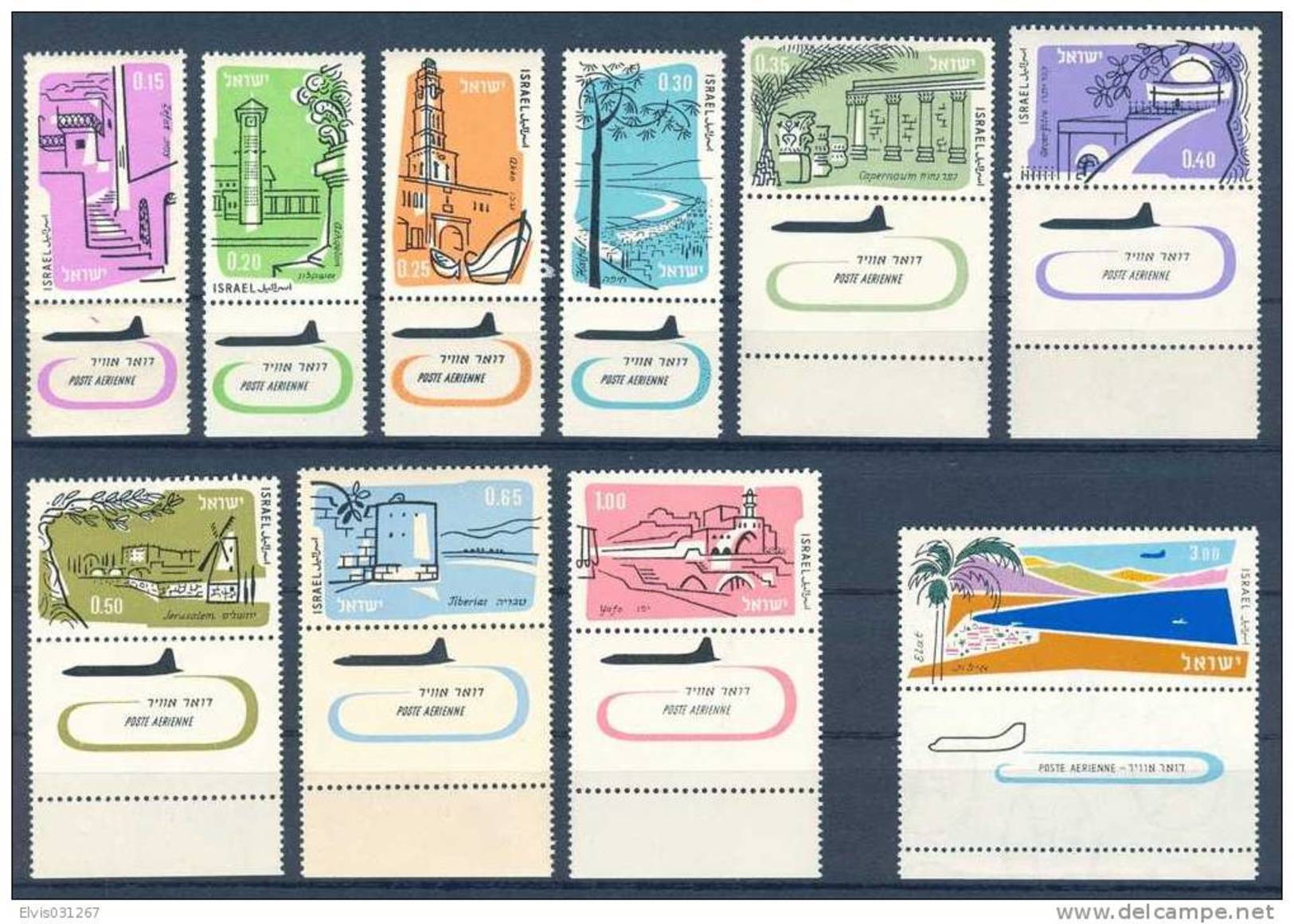 Israel - 1960, Michel/Philex No. : 202-211,  - MNH - *** - Full Tab - Neufs (avec Tabs)