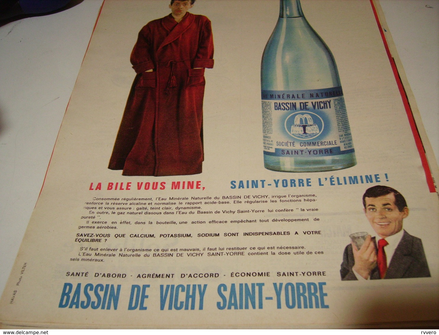 ANCIENNE PUBLICITE BASSIN DE  VICHY SAINT YORRE 1961 - Affiches