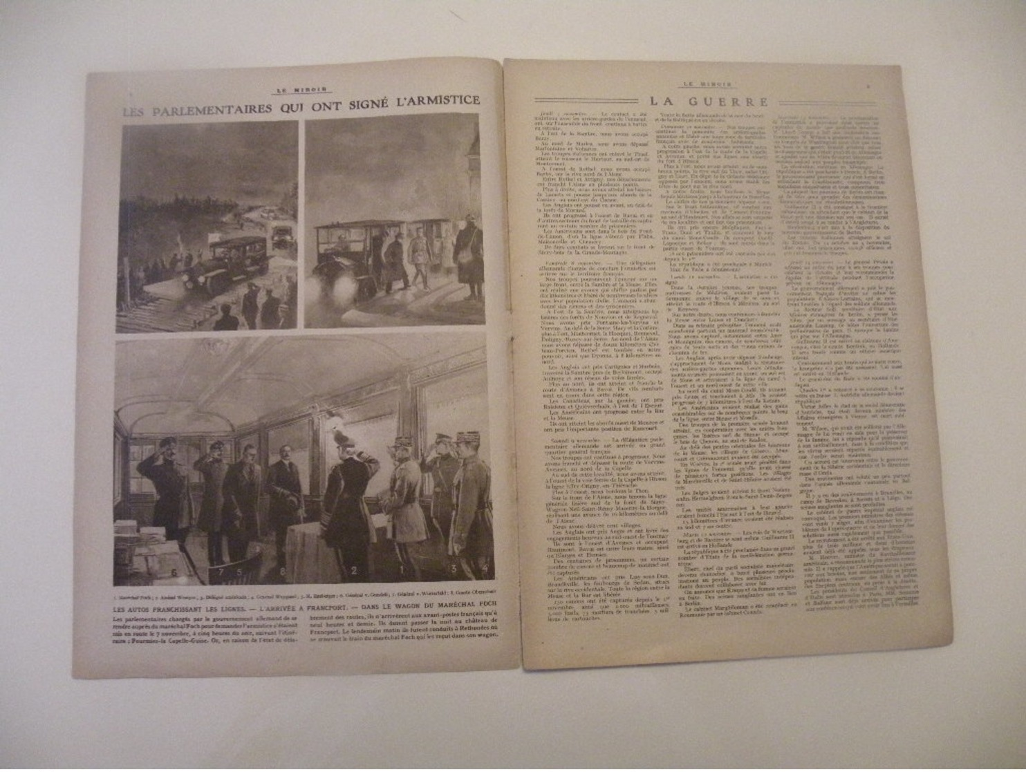 Le Miroir,la Guerre 1914-1918 - Journal N°261 - 24.11.1918 - Foch Et Clemenceau Acclamés,la Cour Du Palais Bourbon - Guerre 1914-18