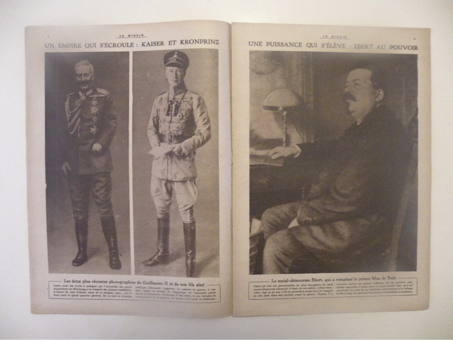 Le Miroir,la Guerre 1914-1918 - Journal N°261 - 24.11.1918 - Foch Et Clemenceau Acclamés,la Cour Du Palais Bourbon - Guerre 1914-18