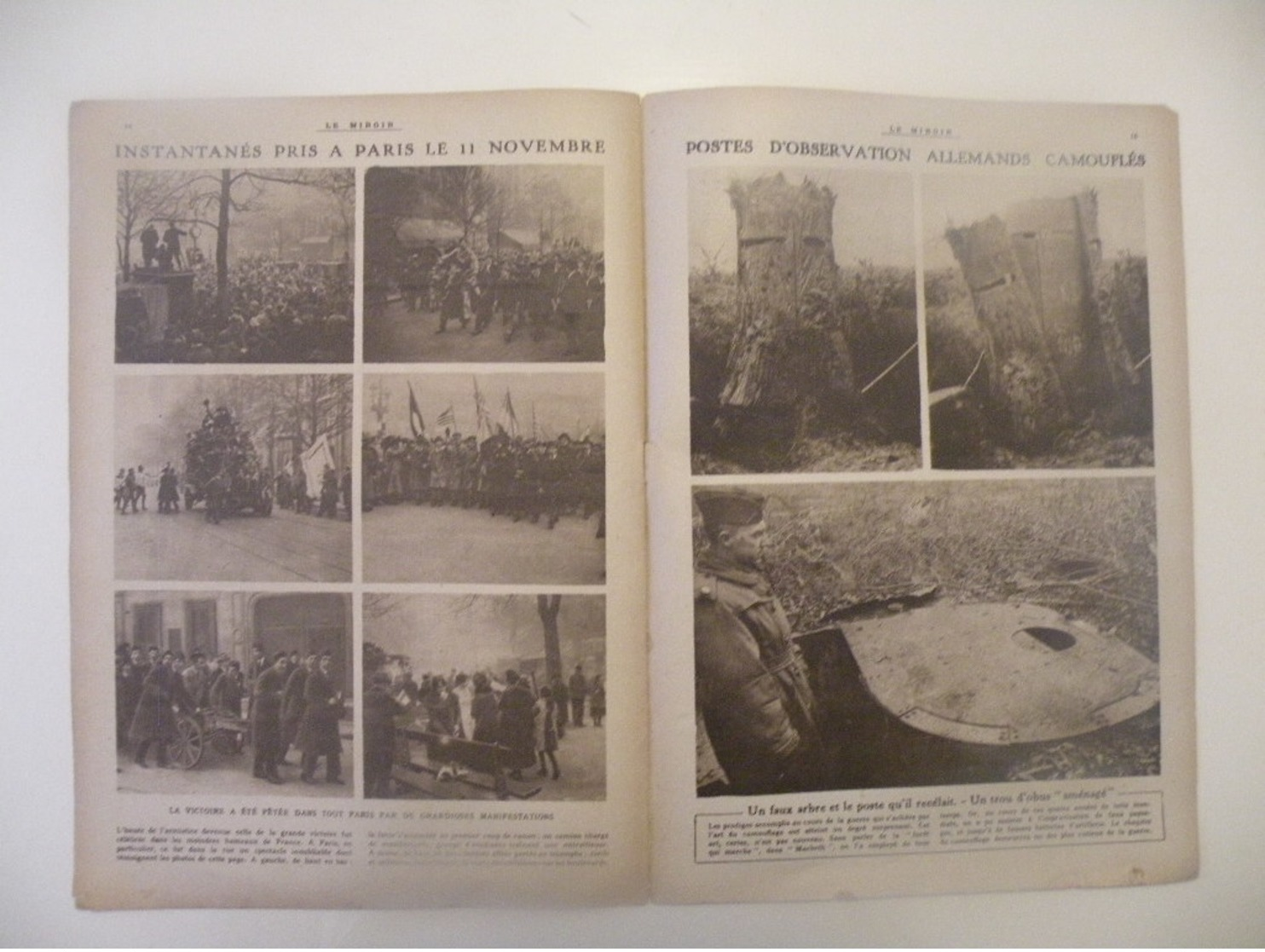 Le Miroir,la Guerre 1914-1918 - Journal n°261 - 24.11.1918 - Foch et Clemenceau acclamés,la cour du palais Bourbon