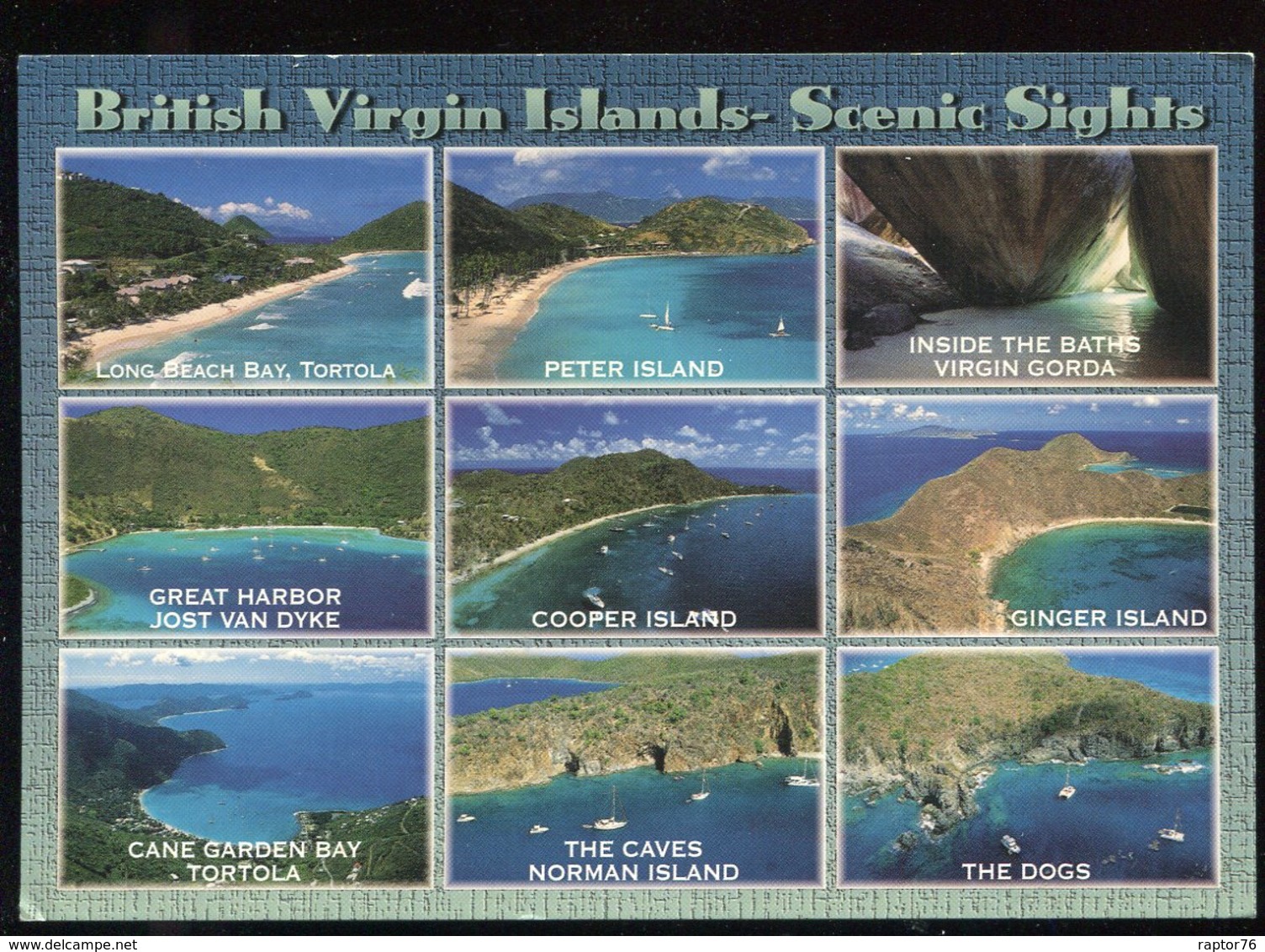 CPM Antilles Iles Vierges British Virgin Islands Scnic Sights Multi Vues - Isole Vergine Britanniche