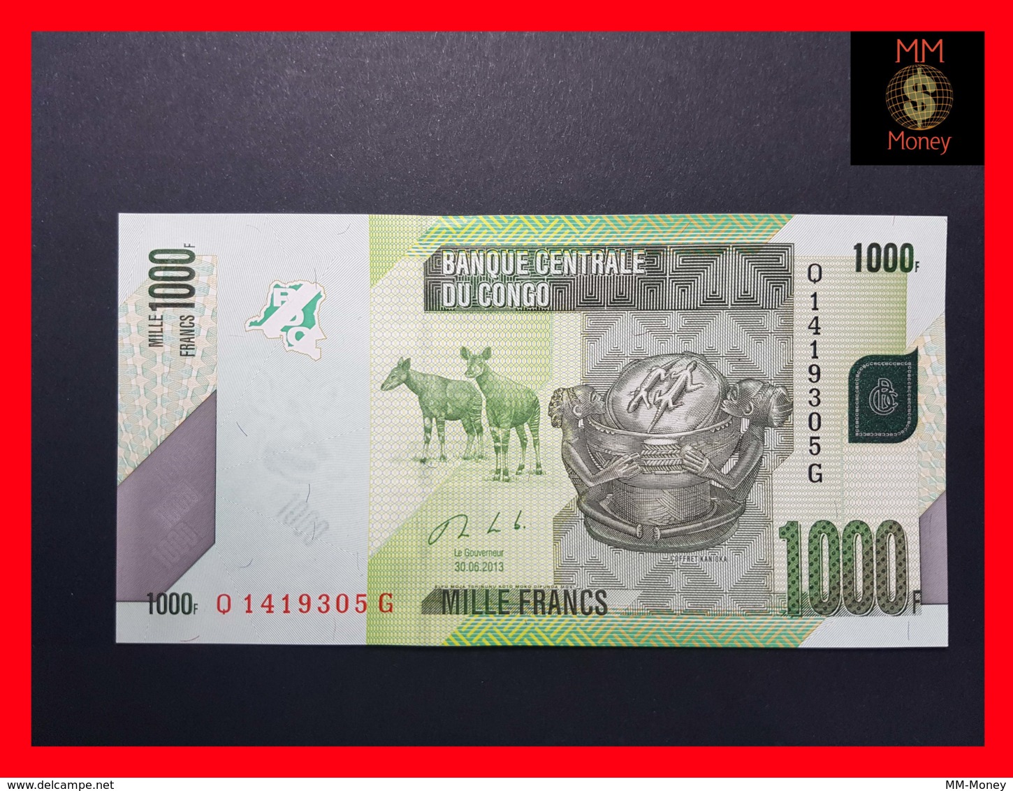 CONGO DEMOCRATIC REPUBLIC D R 1.000 1000 Francs 30.6.2013 P. 101 B  UNC - République Démocratique Du Congo & Zaïre