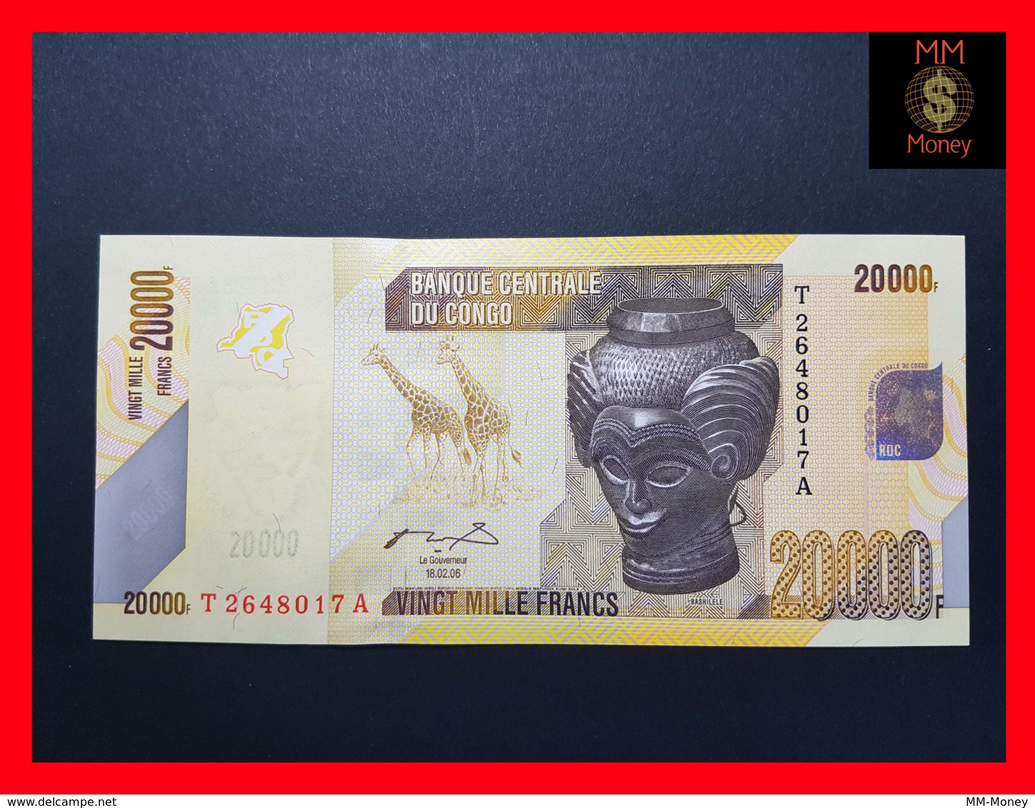 CONGO Democratic Republic   20.000  20000 Francs 18.2.2006 P. 104 A  UNC - République Démocratique Du Congo & Zaïre