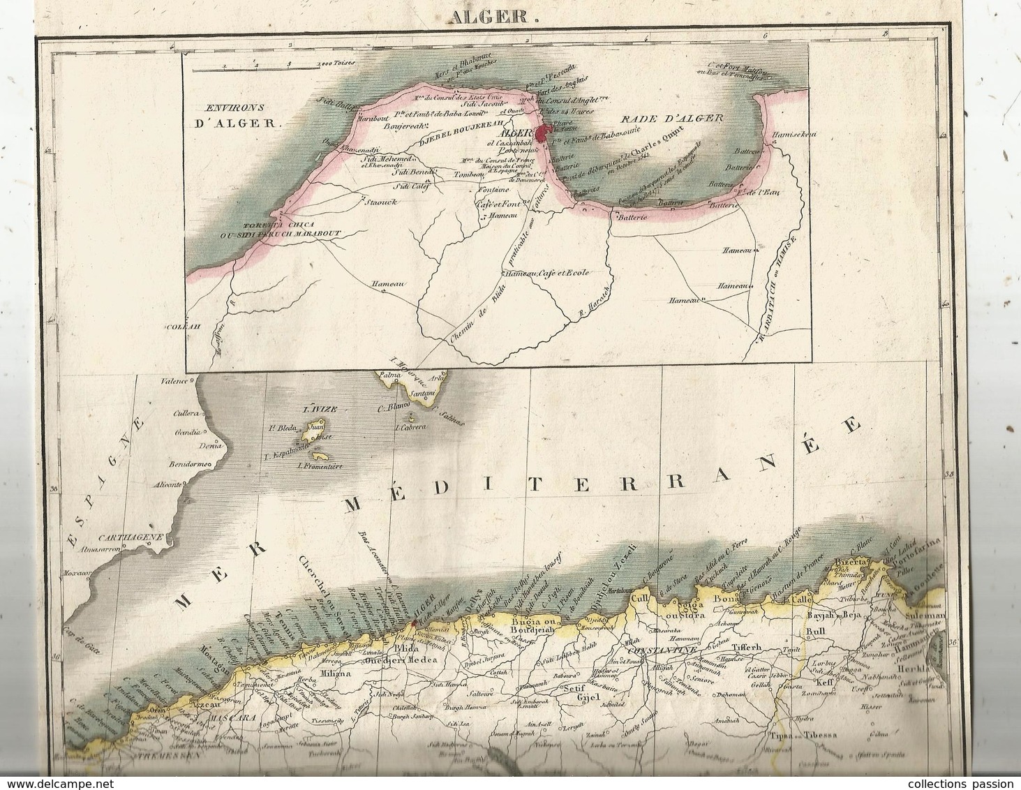 Carte Géographique , ALGER , L'ATLAS GEOGRAPHIQUE ,n° 23 , 2 Scans ,  Frais Fr : 1.75 E - Geographical Maps