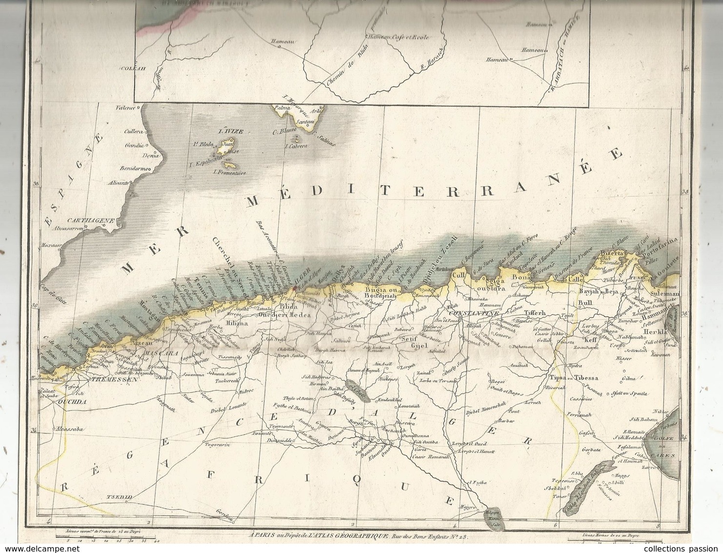 Carte Géographique , ALGER , L'ATLAS GEOGRAPHIQUE ,n° 23 , 2 Scans ,  Frais Fr : 1.75 E - Geographical Maps