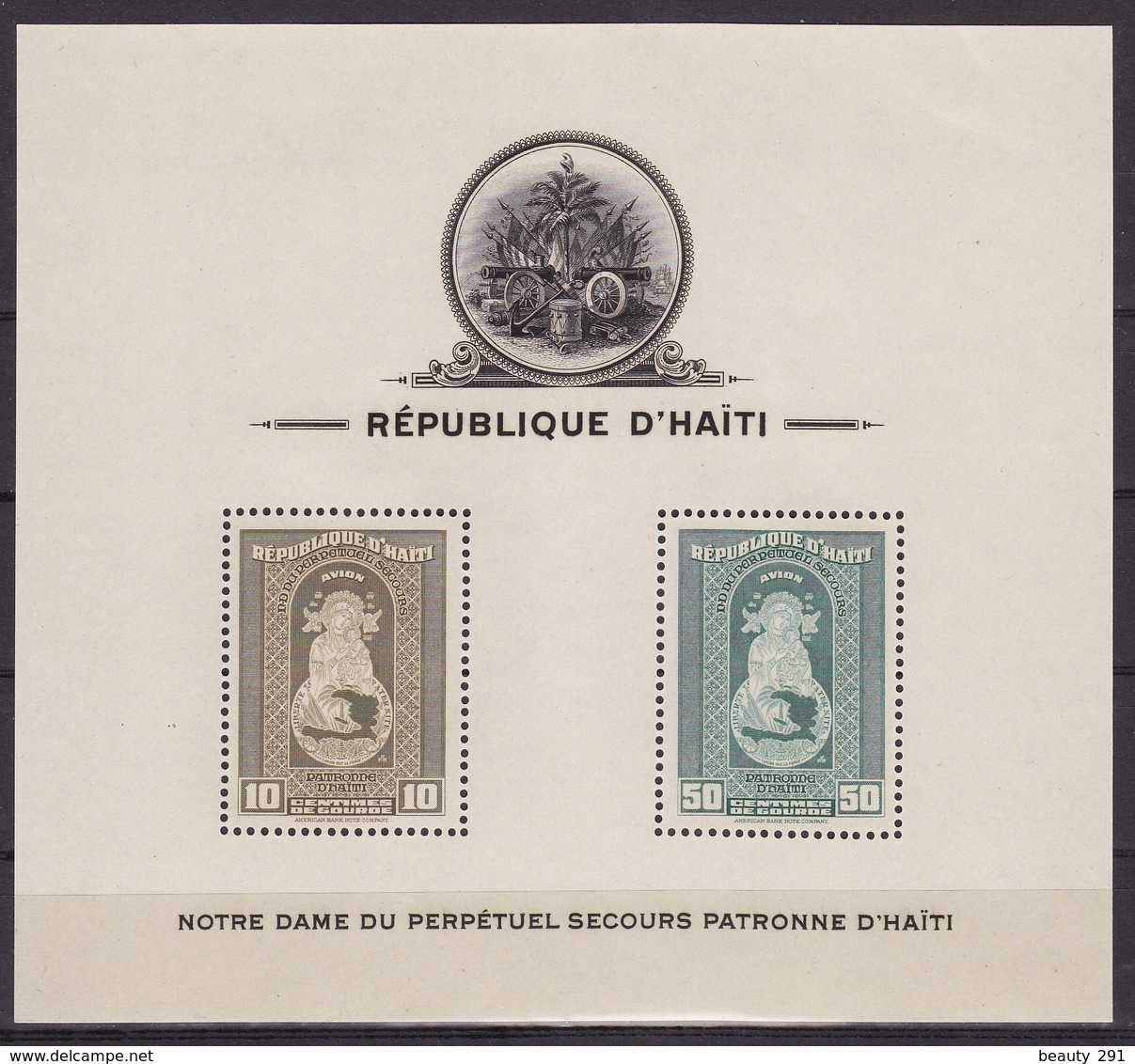 1942 HAITI - Mi BL. 1-3 A, PATRONES OF AHITI - MAP AND COAT OF ARMS - MNH** LUX - Haïti