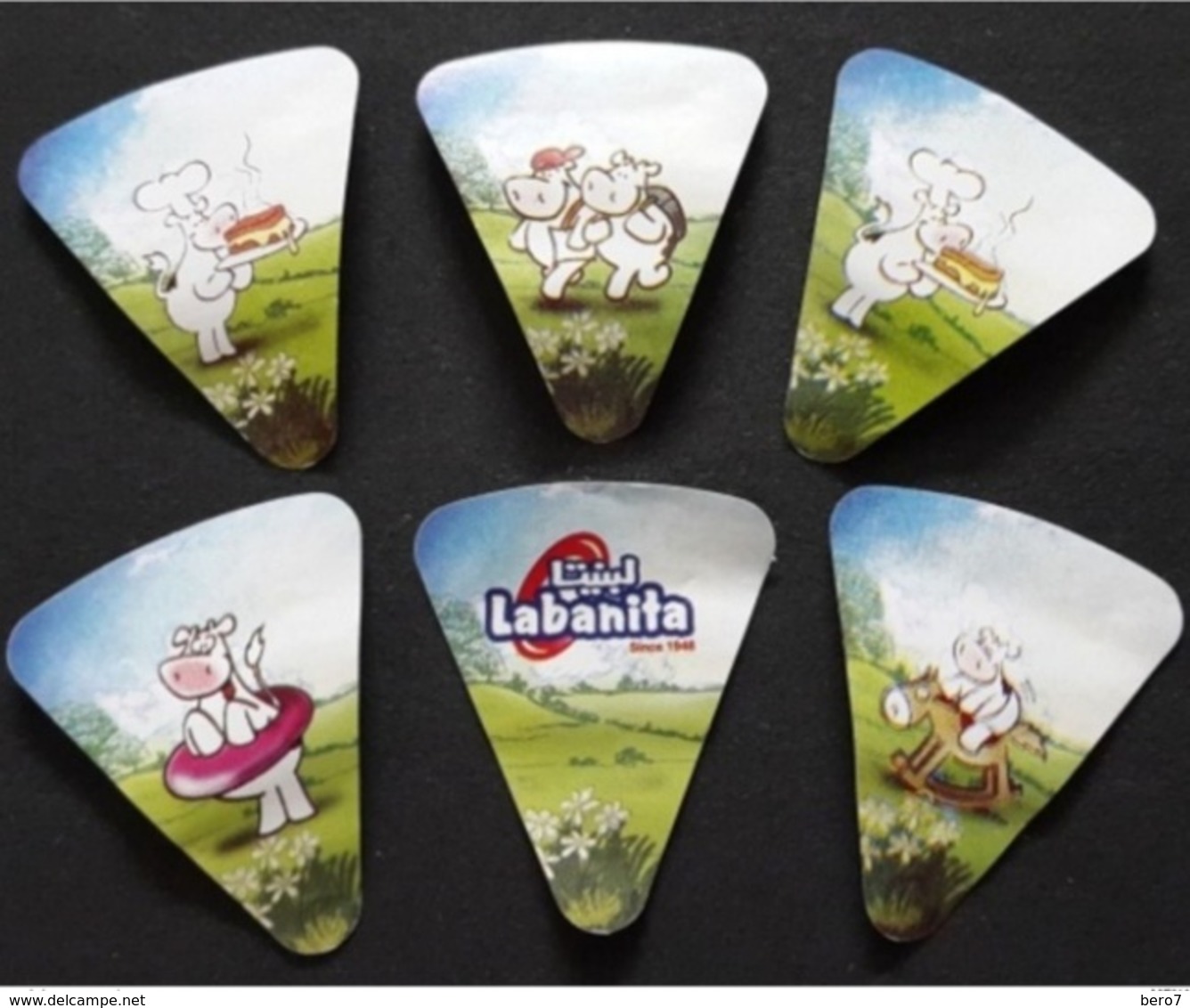 EGYPT - LABANITA Set Of Cheese Label 6 Pcs  Etiquette De Fromage - Quesos