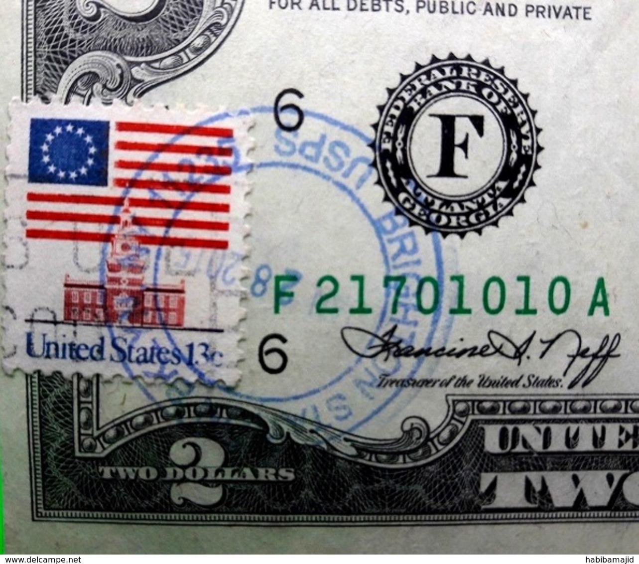 USA : Billet De 2 $ 1976 Atlanta Et Drapeau De Fiji GEM NC - Collections