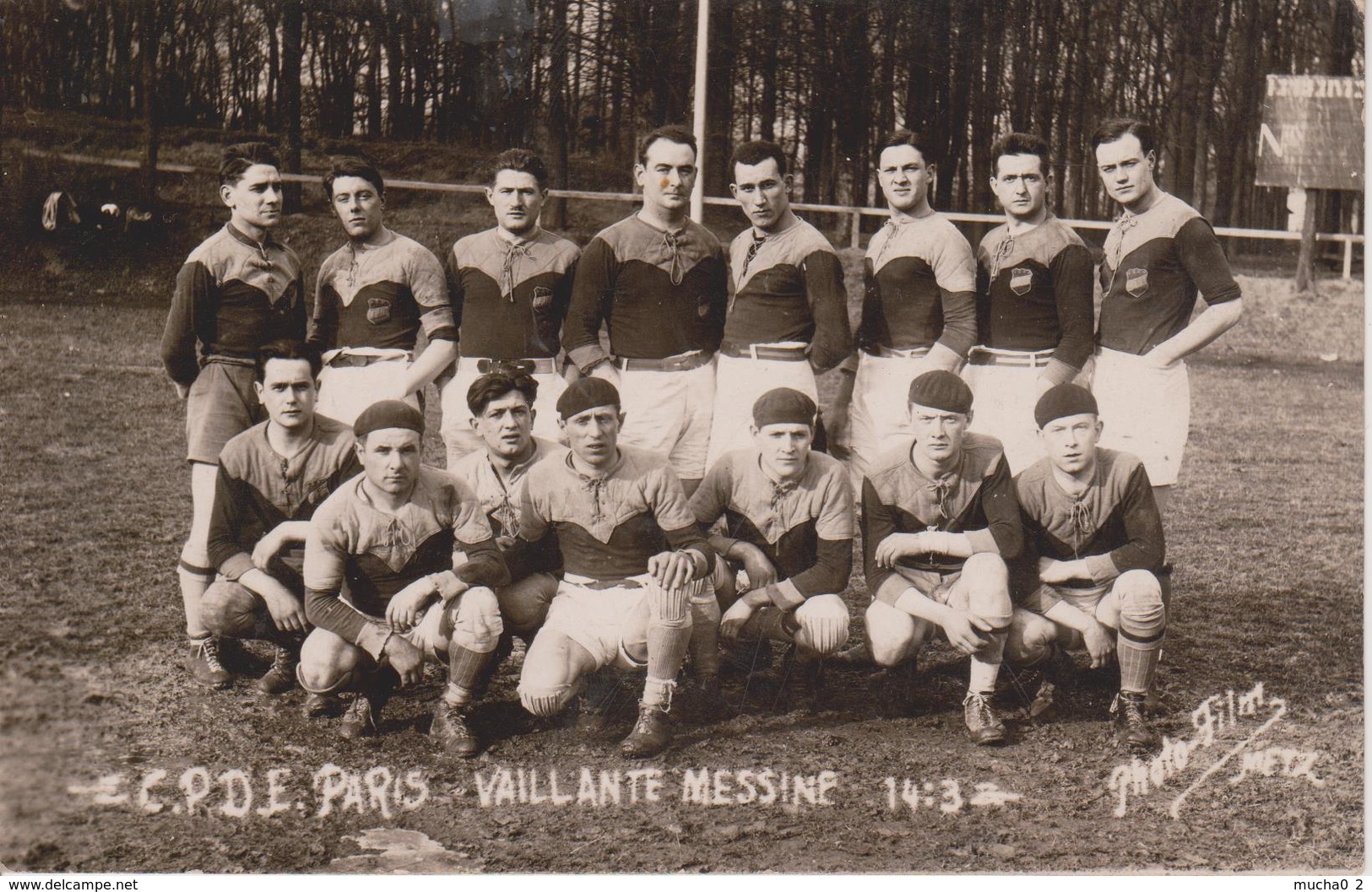 57 - METZ - EQUIPE DE FOOT - VAILLANTE MESSINE - CPDE PARIS - CARTE PHOTO - Metz