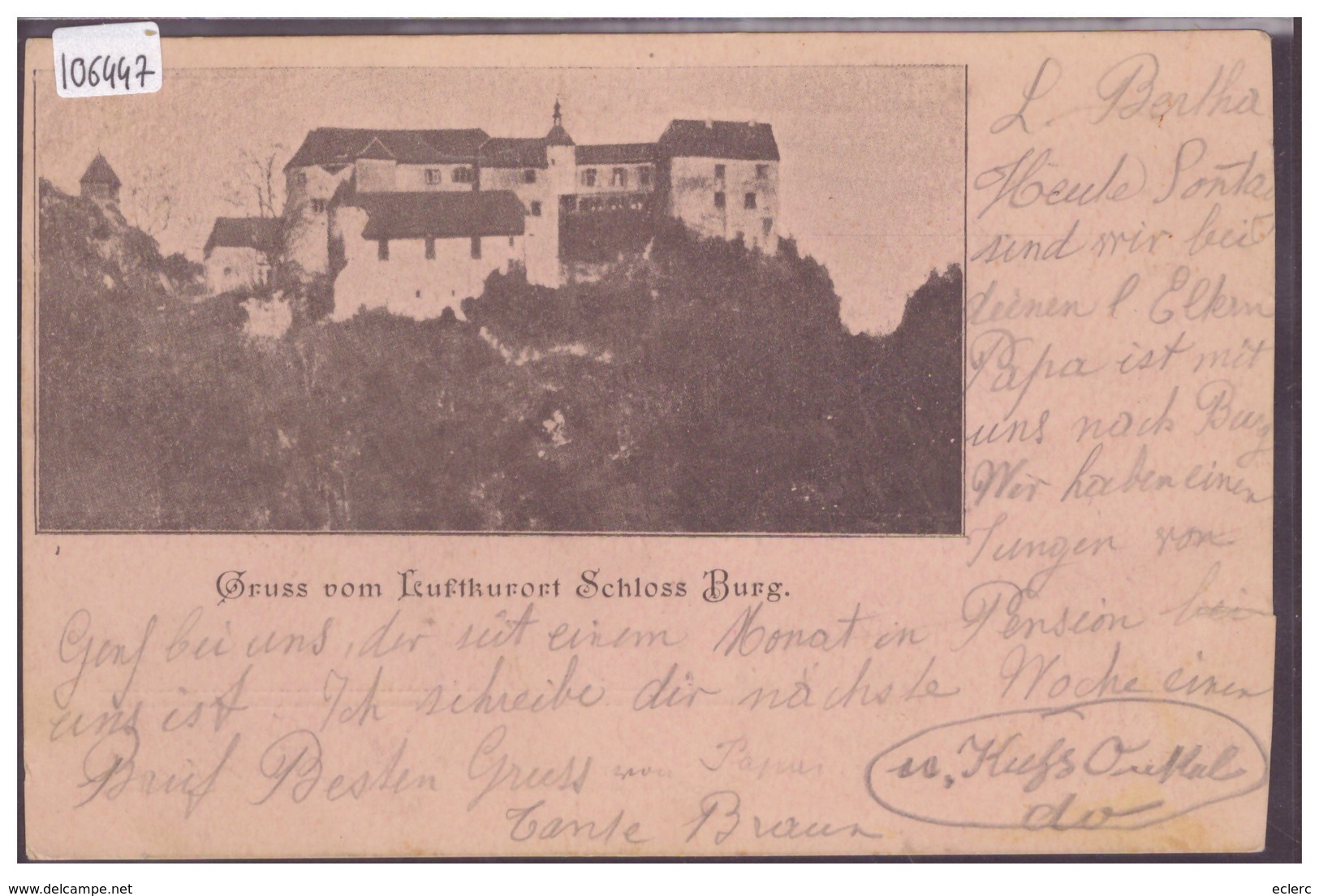 KURORT SCHLOSS BURG - B ( FENTE 8mm A DROITE ) - Autres & Non Classés