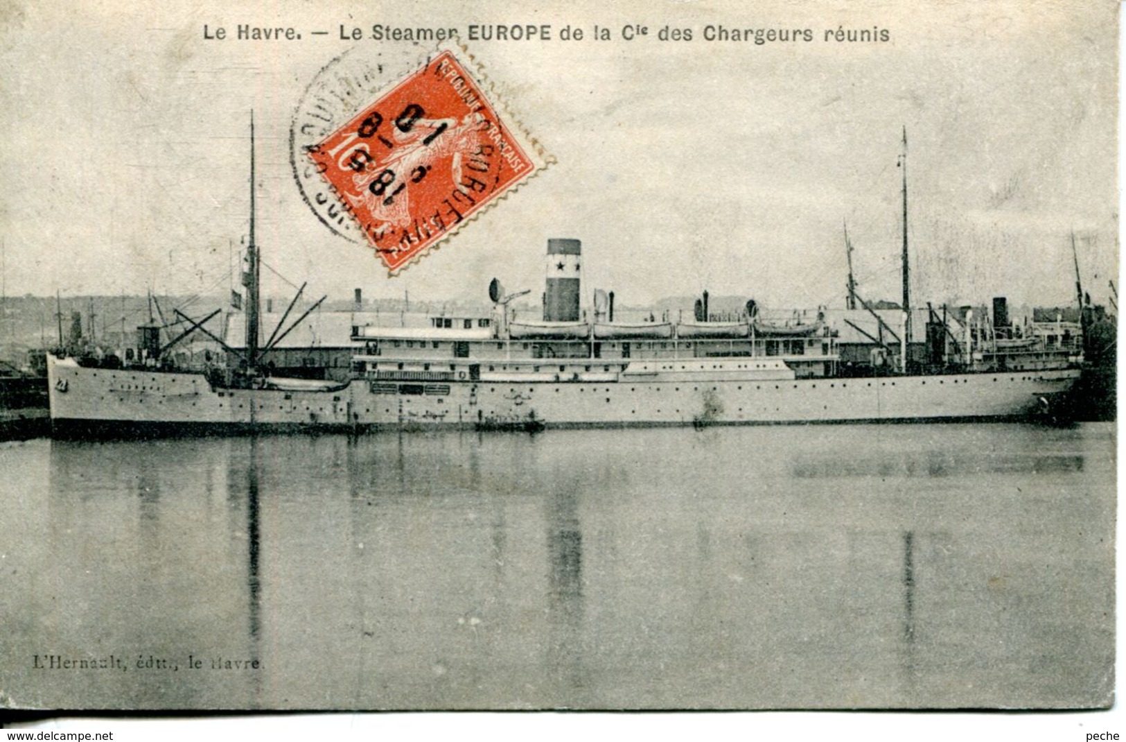 N°66876 -cpa Le Havre -le Steamer "Europe" - Commerce