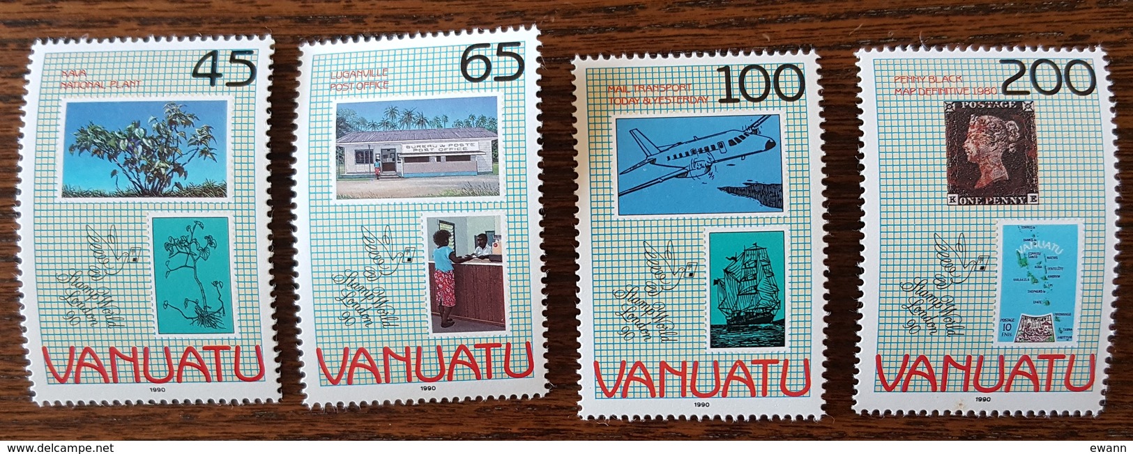 Vanuatu - YT N°842 à 845 - London'90 / Exposition Philatélique Mondiale - 1990 - Neufs - Vanuatu (1980-...)