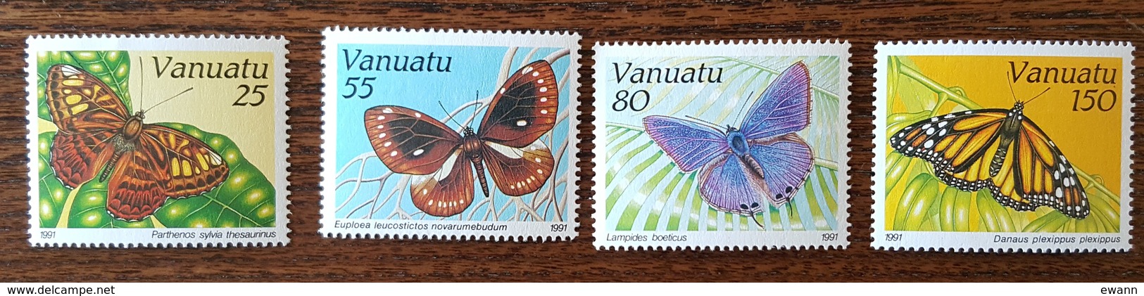 Vanuatu - YT N°856 à 859 - Faune / Papillons - 1991 - Neufs - Vanuatu (1980-...)