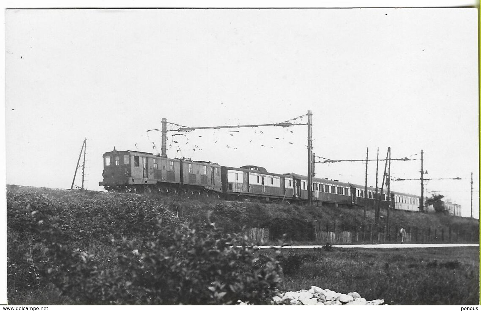 PHOTO Format CP Locomotive Prototype P.O. 2CC2  E 601 (?)   Construction GENERAL ELECTRIC En Tête D'un Train - Trains