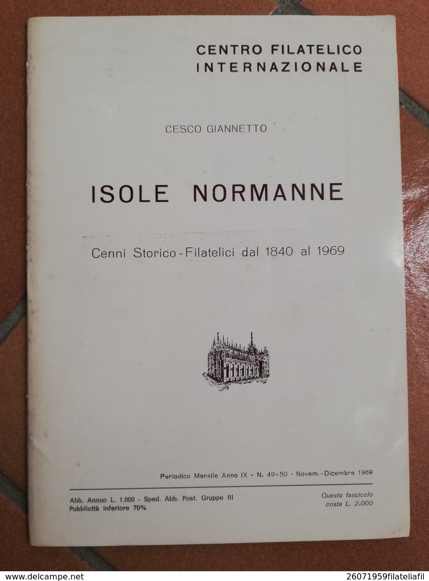 LIBRERIA FILATELICA: ISOLE NORMANNE DI GIANNETTO CESCO DEL 1969 - Philately And Postal History