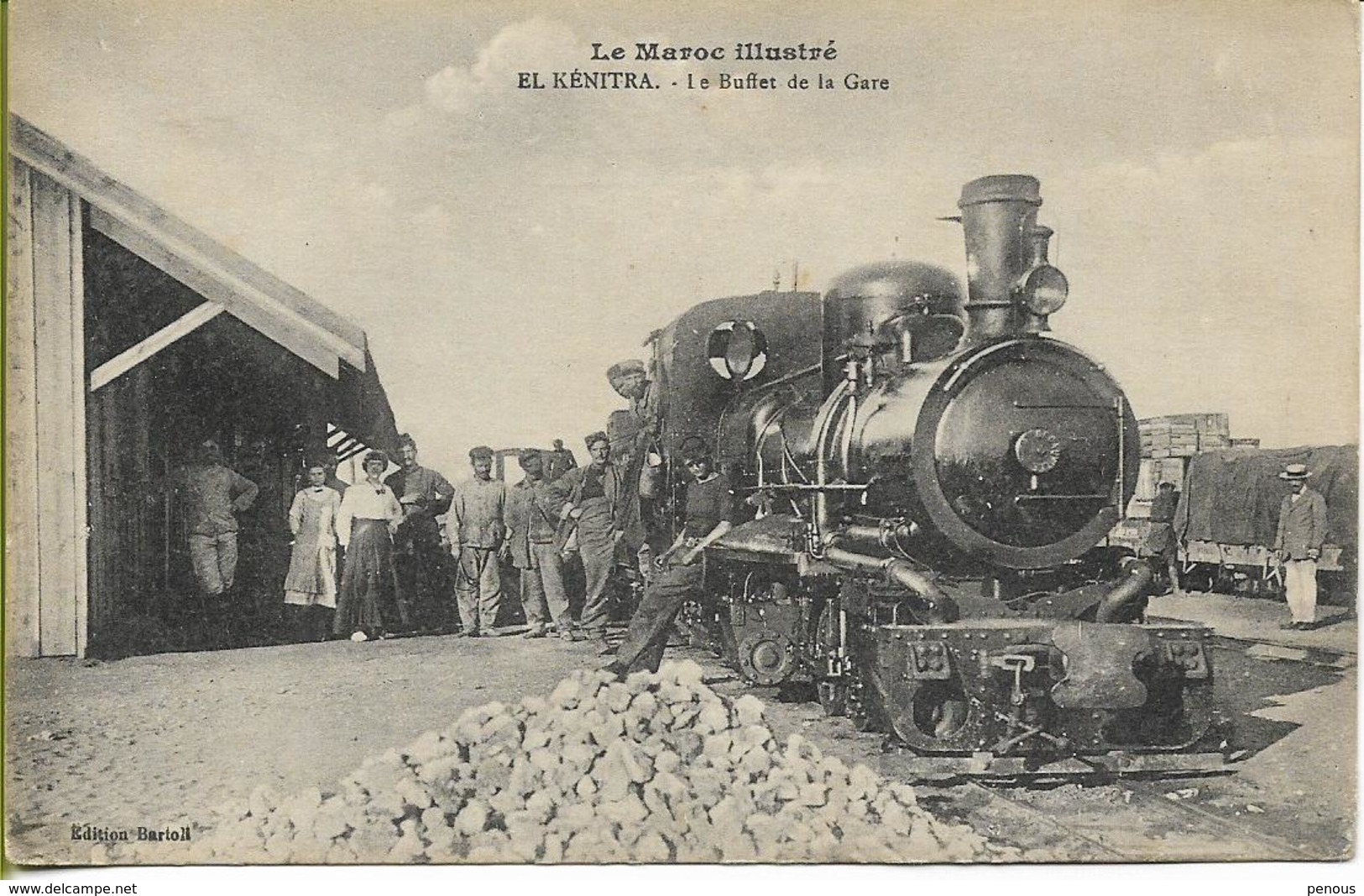 EL KENITRA  Le Buffet De La Gare (gros Plan D'une Locomotive MALLET) - Autres & Non Classés