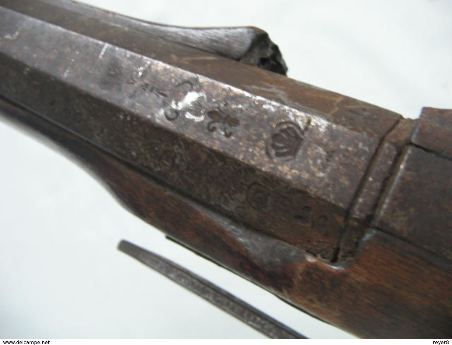 ancien pistolet Cavalerie Tromblon silex  XIX , poudre noire