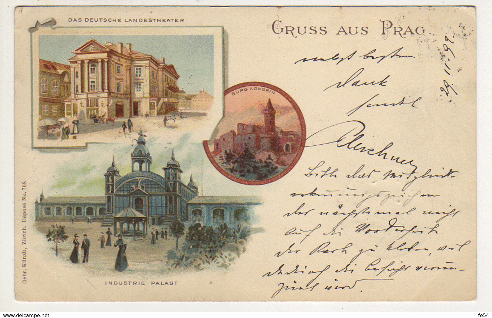 ° TCHEQUIE ° GRUSS AUS PRAG ° Carte Postée En 1899 ° - Repubblica Ceca