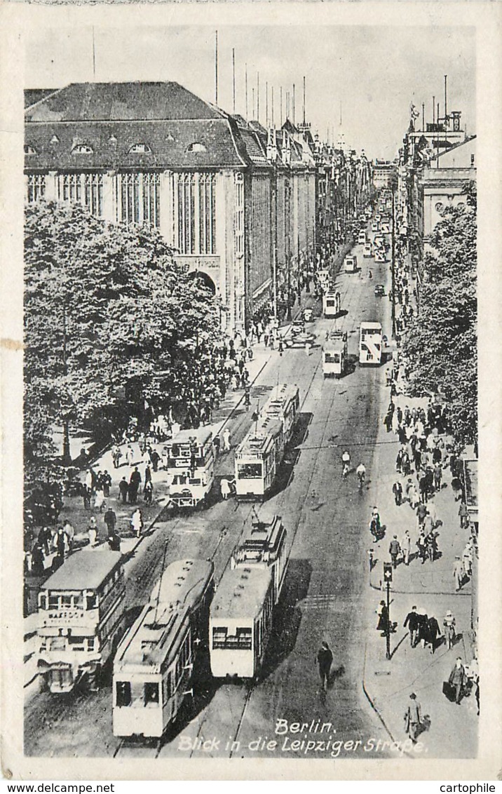 Allemagne - Berlin - Blick In Die Leipziger Str. 1948 - Tram - Autres & Non Classés