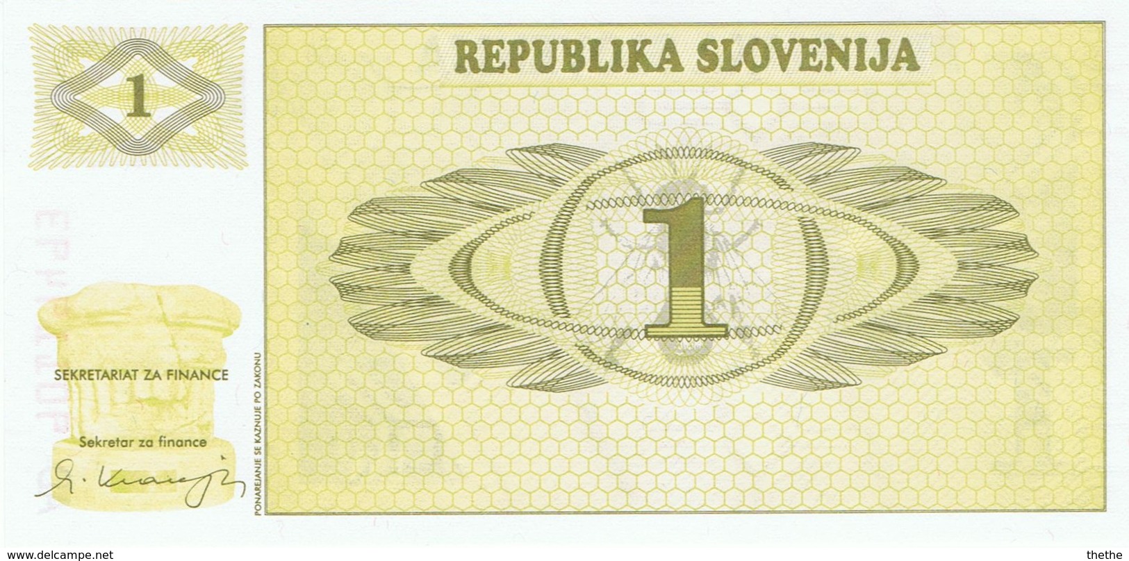 SLOVENIE - 1 Tolar - NEUF - Slovénie