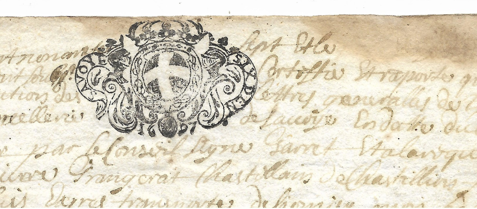 Rare 1697- Cachet De SAVOIE SIX DEN  -Manuscrit MIL SIX CENT NONANTE SEPT. ..... à Traduire  Voir 2 Scans - Cachets Généralité