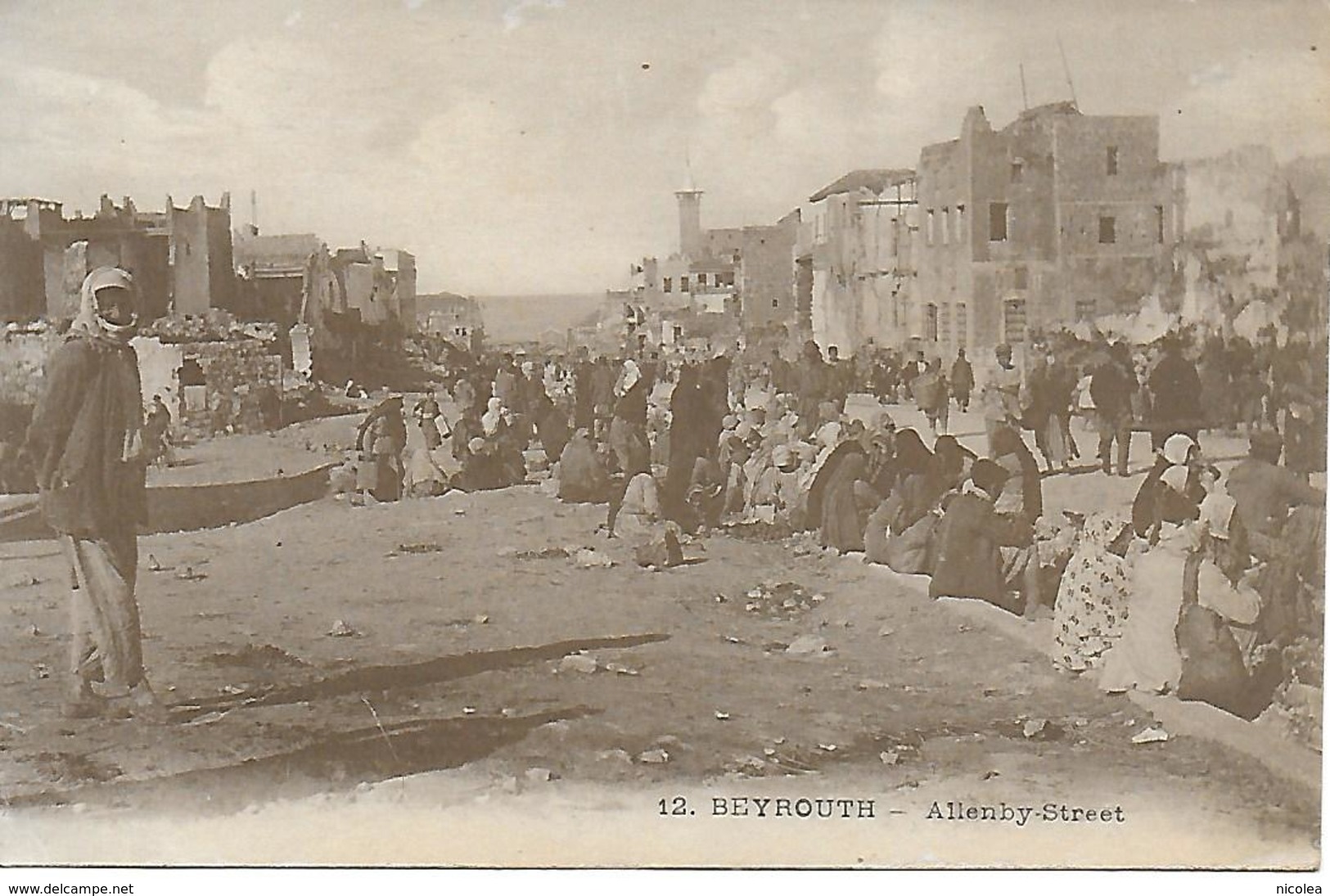 LIBAN LEBANON BEYROUTH ALLENBY STREET  ANIMEE 1926 - Liban