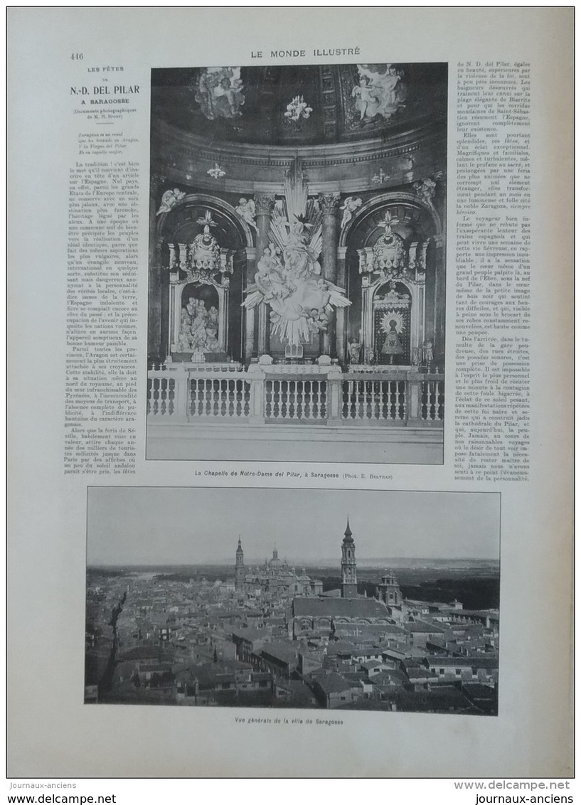 1902 COMPIEGNE LA SOCIETE DE SPORT GOLF - MARQUIS DE L'AIGLE  - GREVE DES MUSICIENS - SARAGOSSE LOS GIGANTES