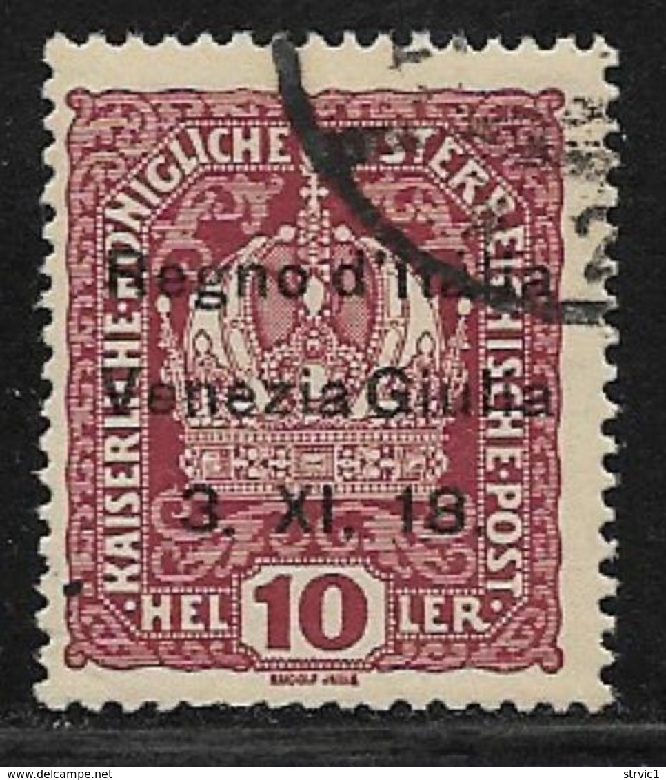 Italy Occupation Of Trieste, Scott #N4 Used Austria Stamp Overprinted, 1918 - Venezia Giulia
