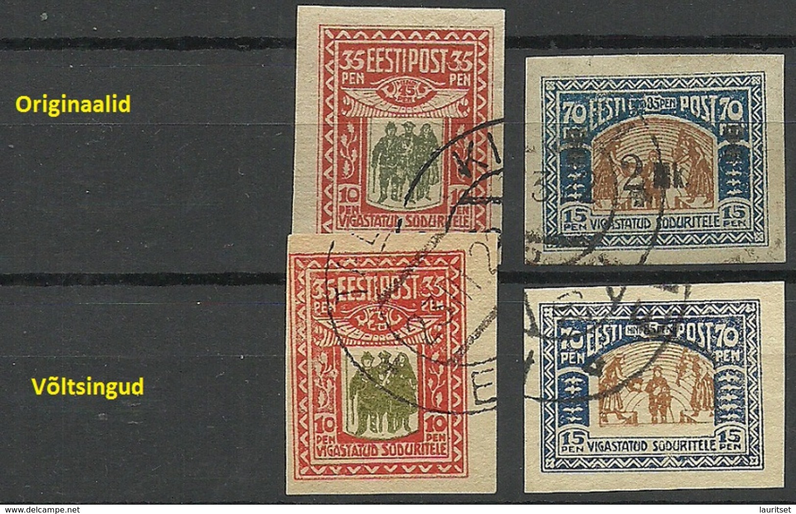 FAUX Estland Estonia Originals & Fakes O - Estonie