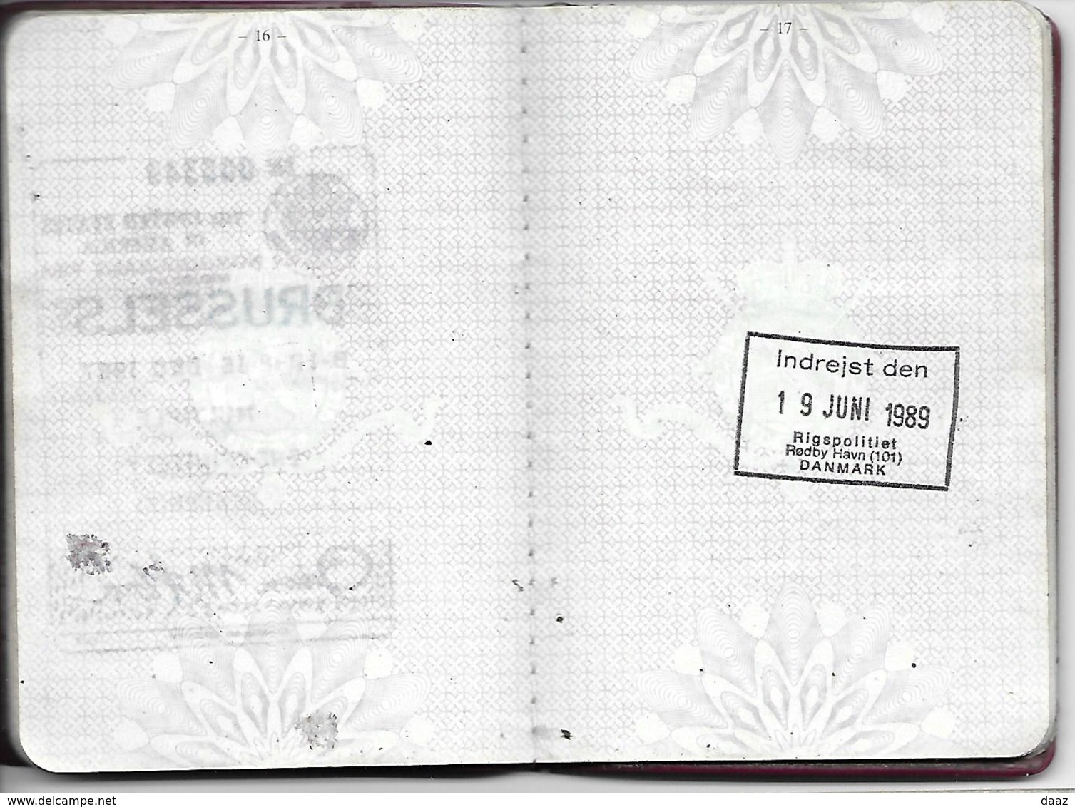 passeport passport reispas  communauté européenne Belgique Belgium 1987 visas Barbados Grenada Trinidad Thailand USA