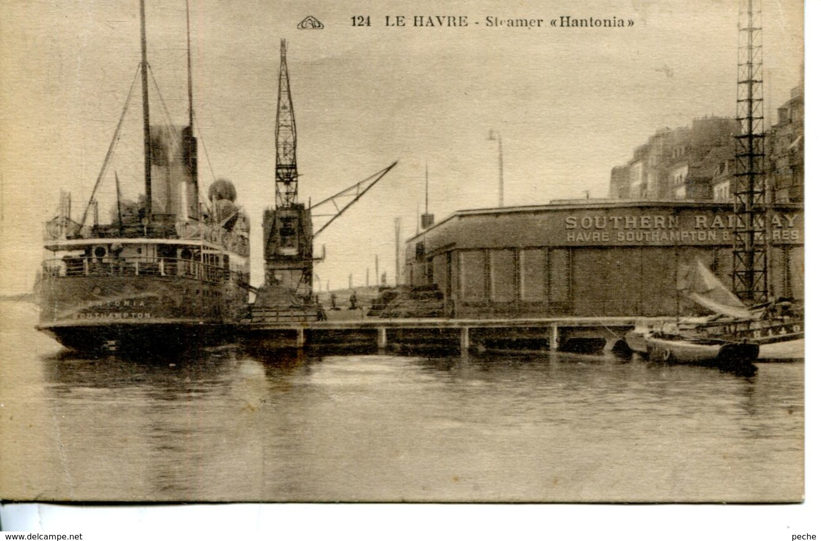 N°66880 -cpa Le Havre -steamer "Hantonia" - Commerce