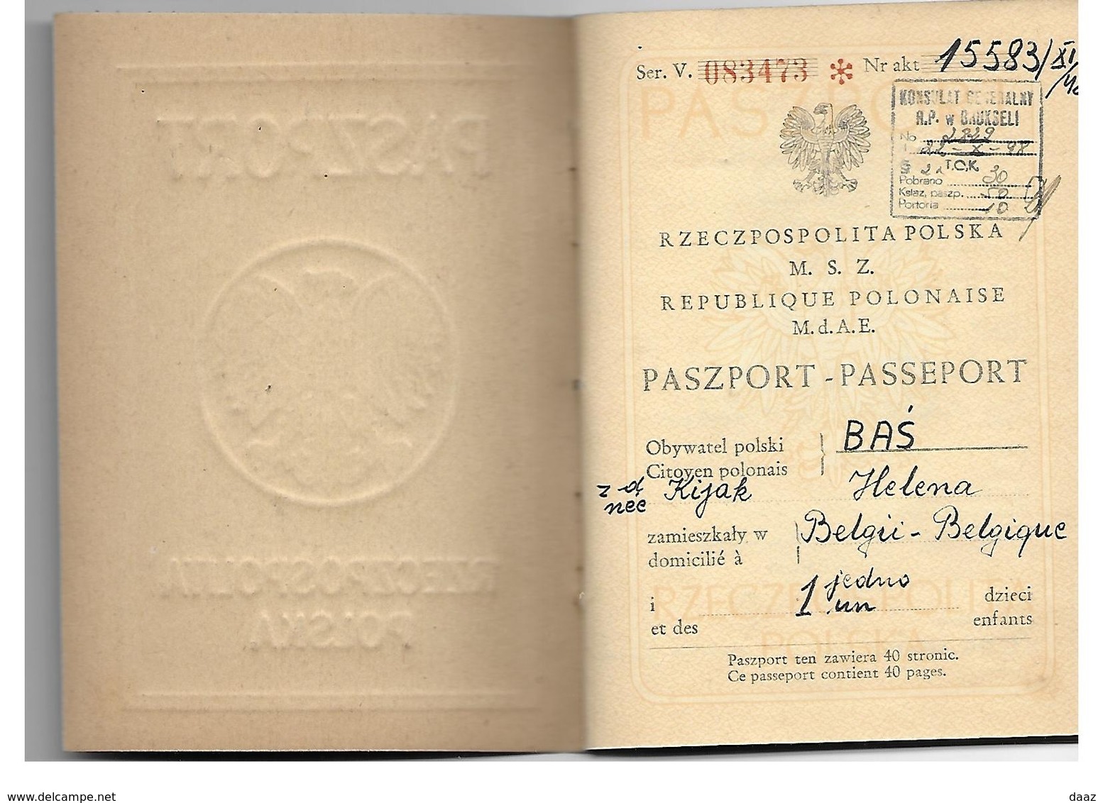 Passeport Passport Reispas  Paszport Polska Pologne Poland 1948 - Non Classificati