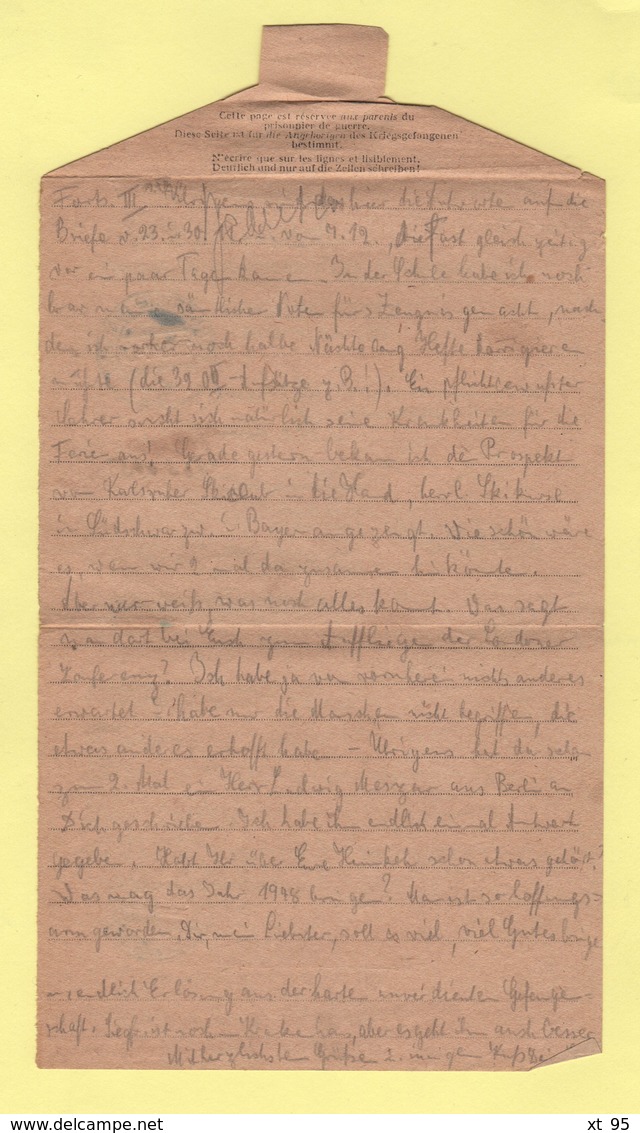 Correspondance Des Prisonniers De Guerre - Karlsruhe Pour Depot De Prisonniers De Larzac Aveyron - 20-12-1947 - WW II