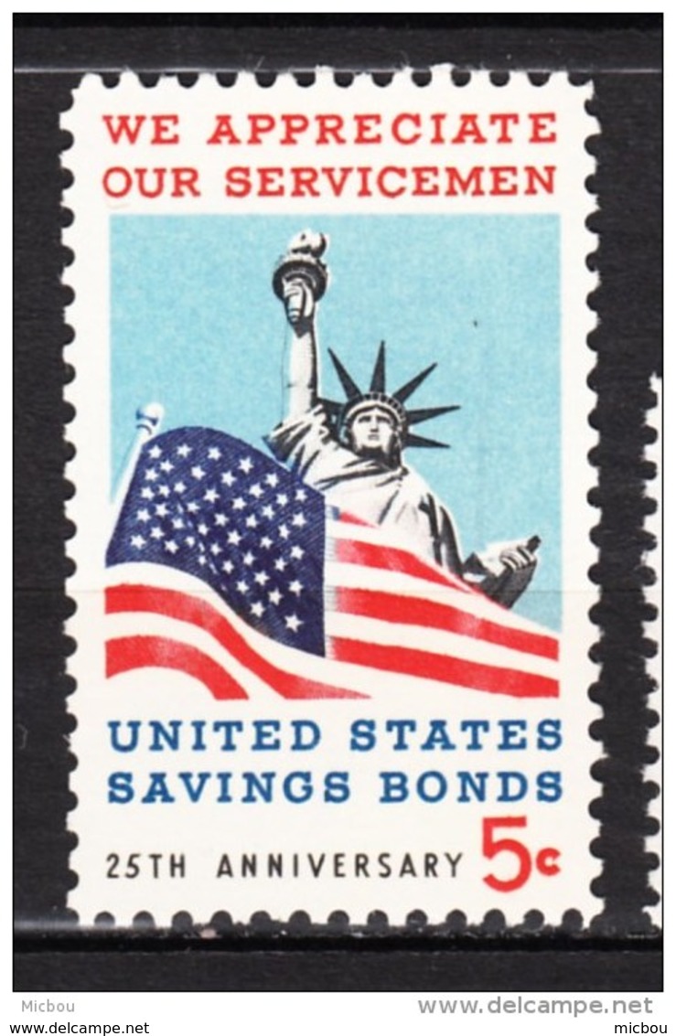 USA, MNH, Drapeau, Flag, Statue De La Liberté, Liberty Statue, Savings Bonds, Banque, Bank - Timbres