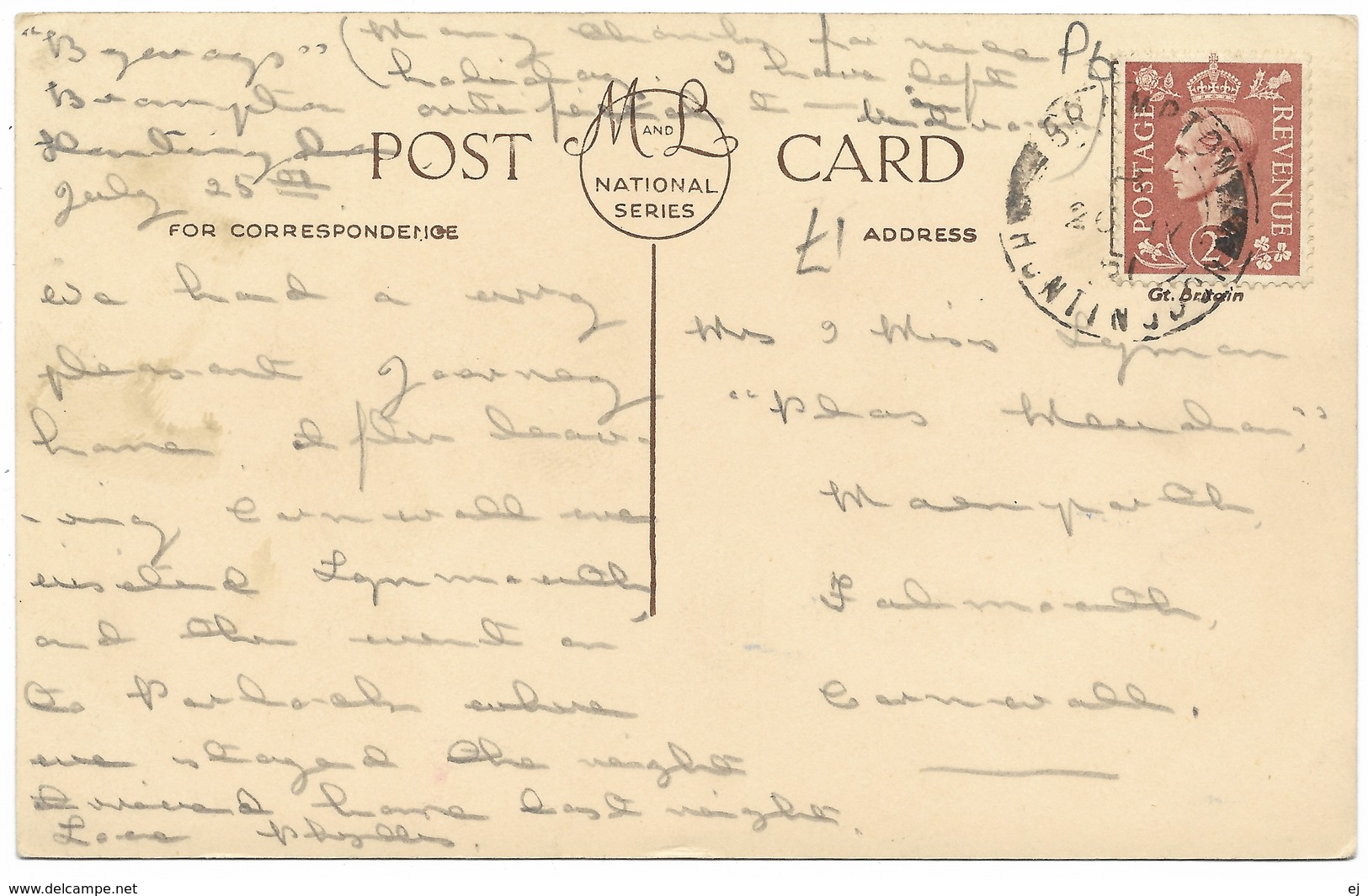 General View Lynton And Lynmouth - Postmark 1951 - M & L National Series - Lynmouth & Lynton