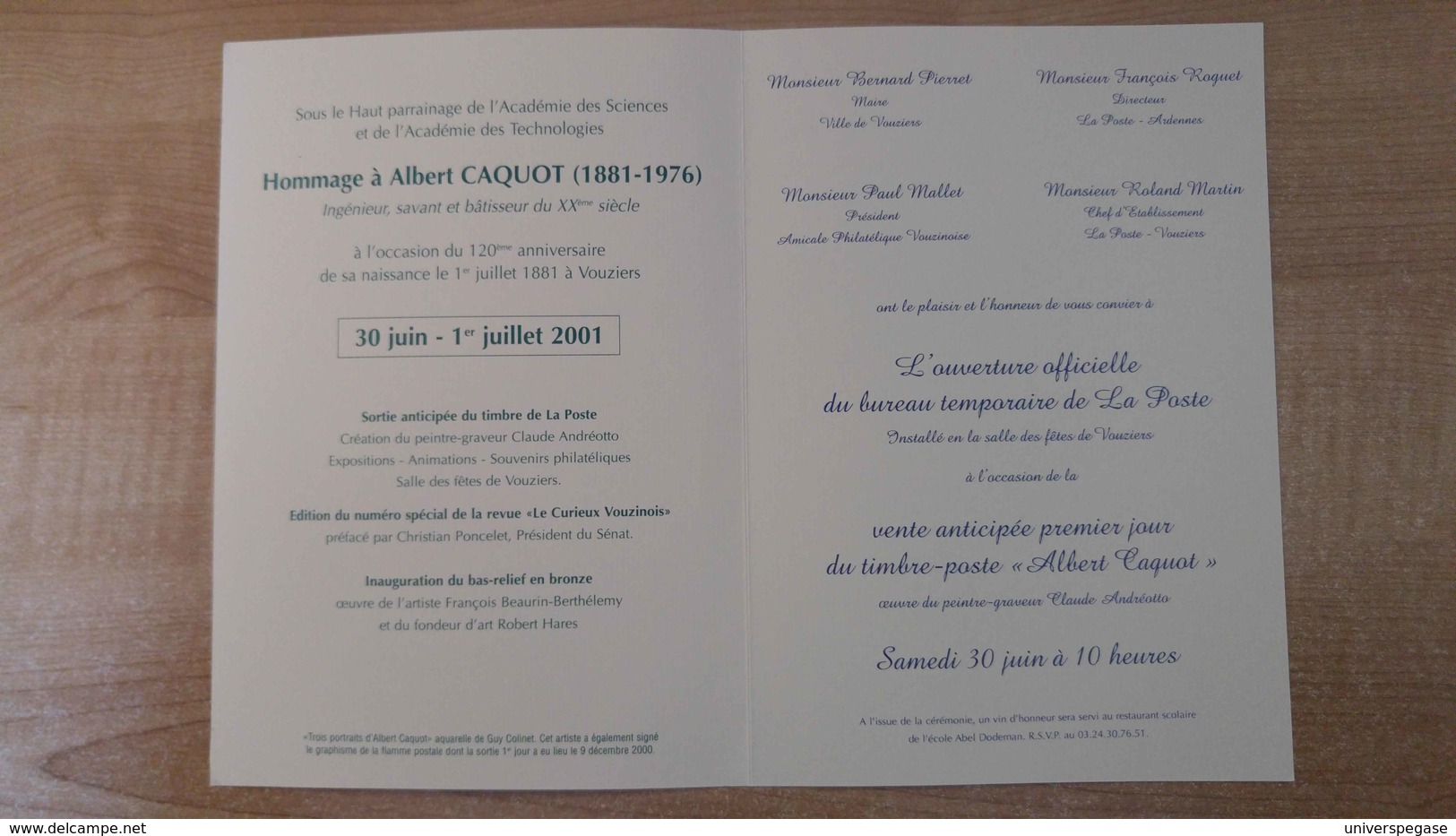 FDC N°3403 - Albert CAQUOT Et La Ville De Vouziers - 2000-2009