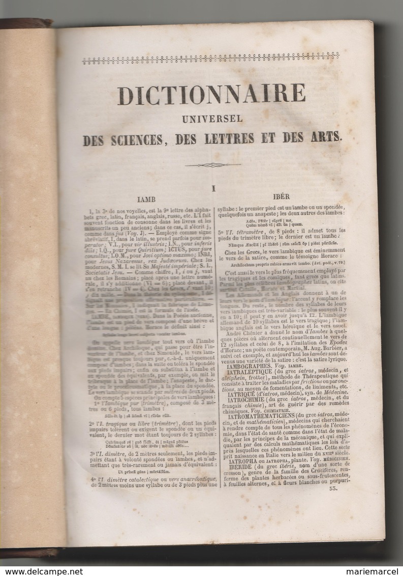 DICTIONNAIRE DES SCIENCES DES LETTRES ET DES ARTS. HISTOIRE ET GEOGRAPHIE.1860 BOUILLET- 2 LIVRES - Dictionnaires