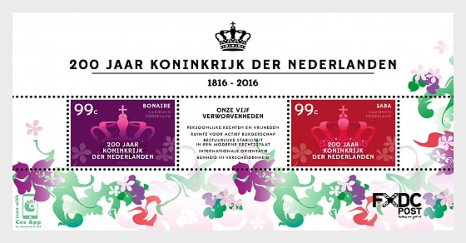 H01 Caribbean Netherlands 2016 Kingdom Netherlands Bonaire MNH Postfrisch - Curacao, Netherlands Antilles, Aruba