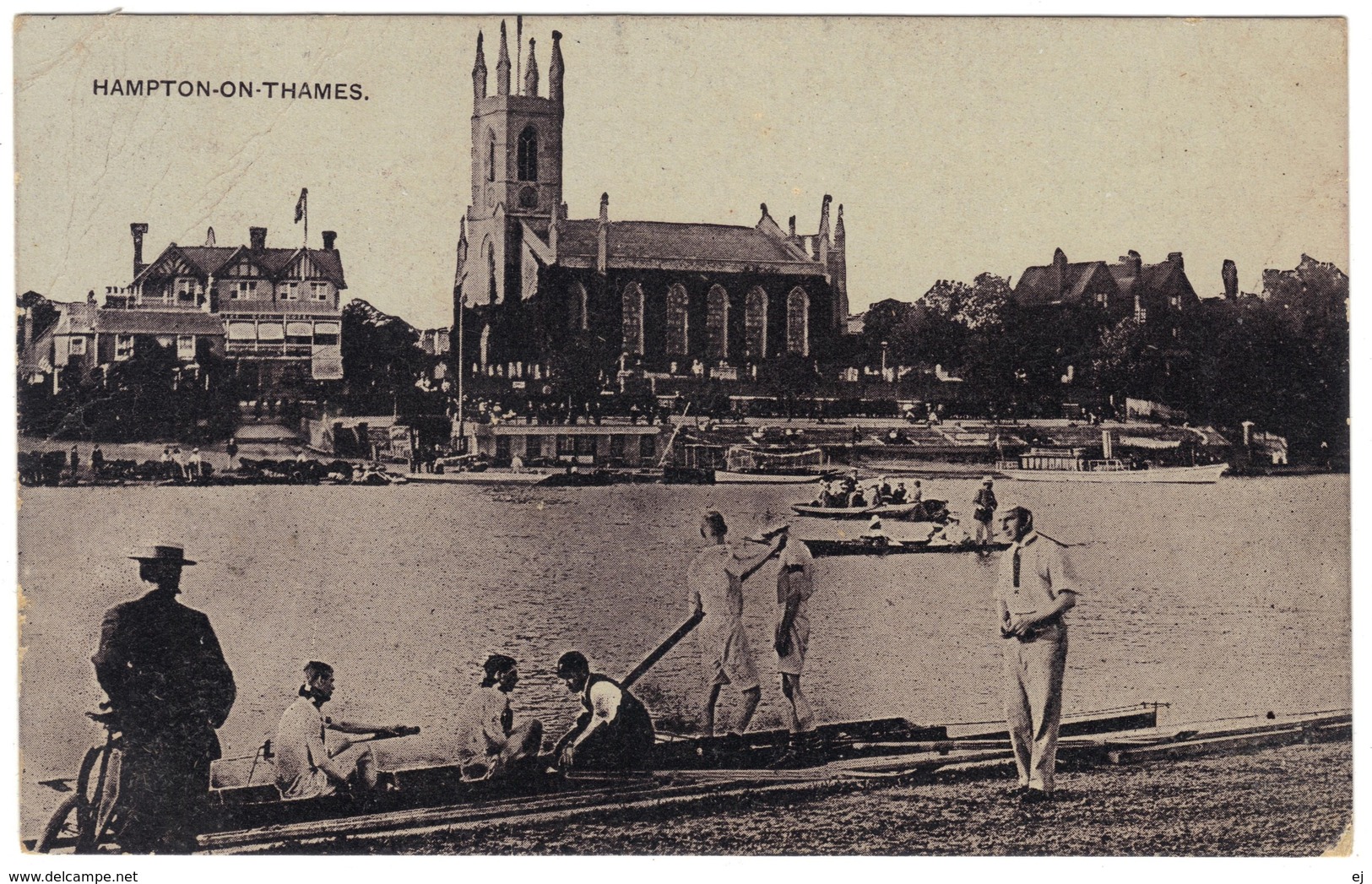 Hampton-on-Thames - Postmark 1908 - The Auto-Photo Series - London Suburbs