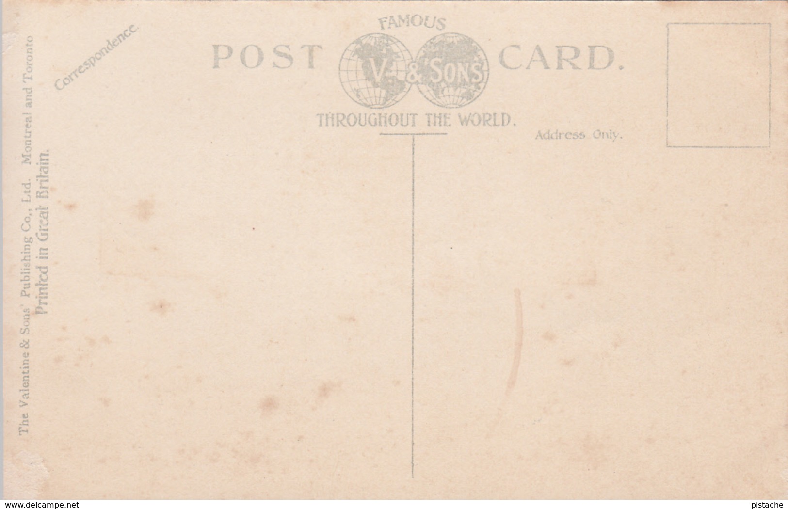 Old Postcard - Portage La Prairie Manitoba - East Ward School - Valentine & Sons - 2 Scans - Other & Unclassified