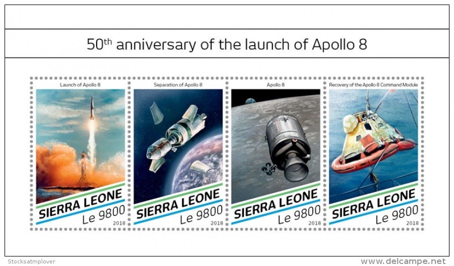 SIERRA LEONE 2018  Apollo 8 Space  S201807 - Sierra Leone (1961-...)