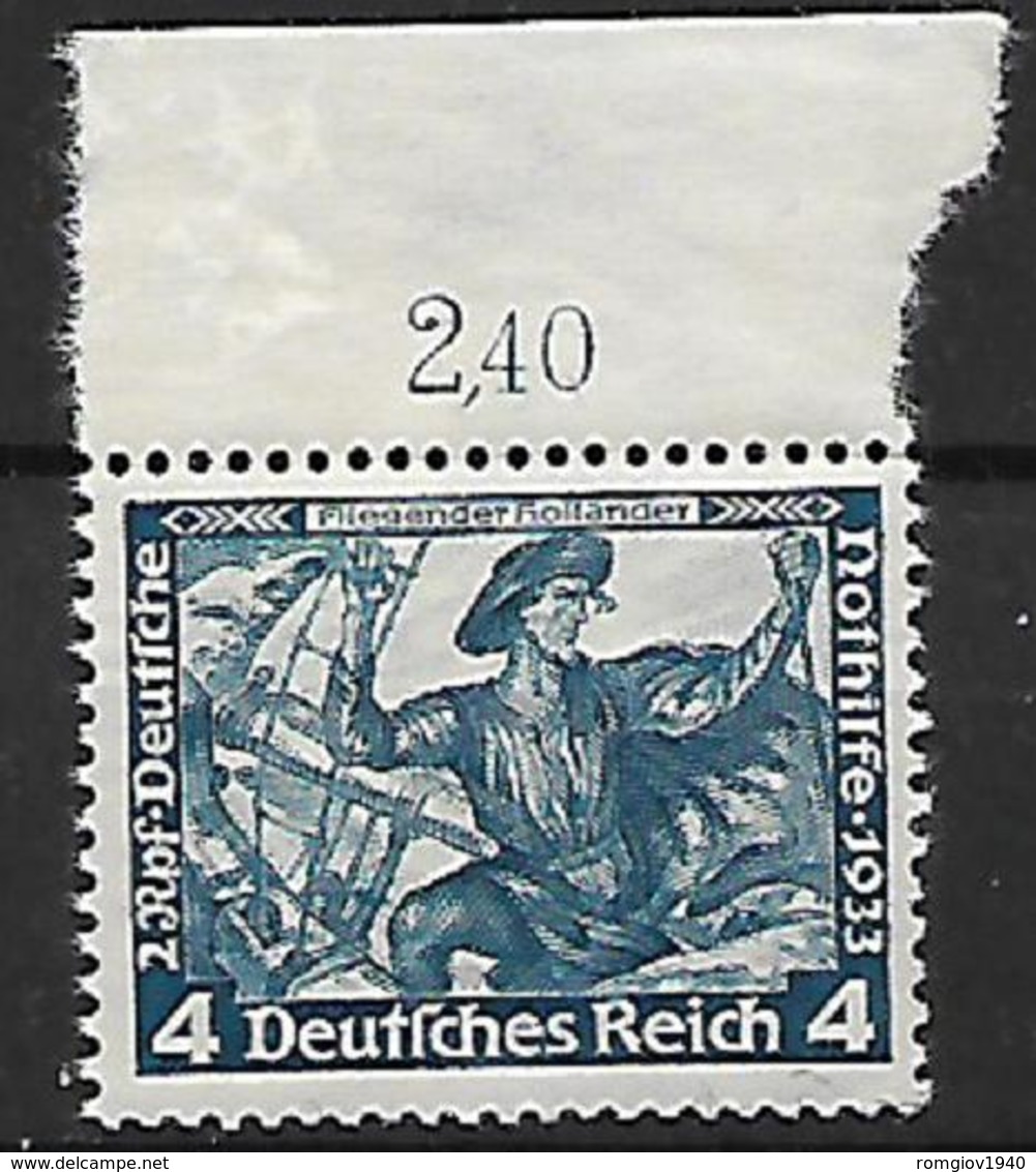 GERMANIA REICH 1933 OPERE DI WAGNER UNIF. 471  MNH XF+++++++++++++++++++++++++++++++ - Nuovi