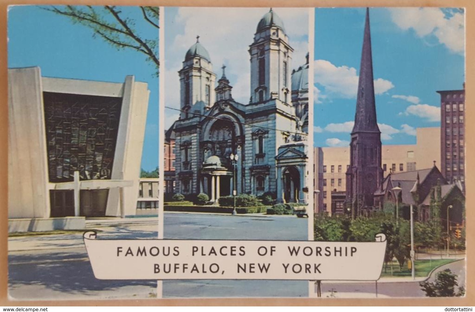 FAMOUS PLACES OF WORSHIP BUFFALO, NEW YORK Temple Beth Zion, Our Lady Victoria Basilica, St Paul's Cathedral  Nv - Buffalo