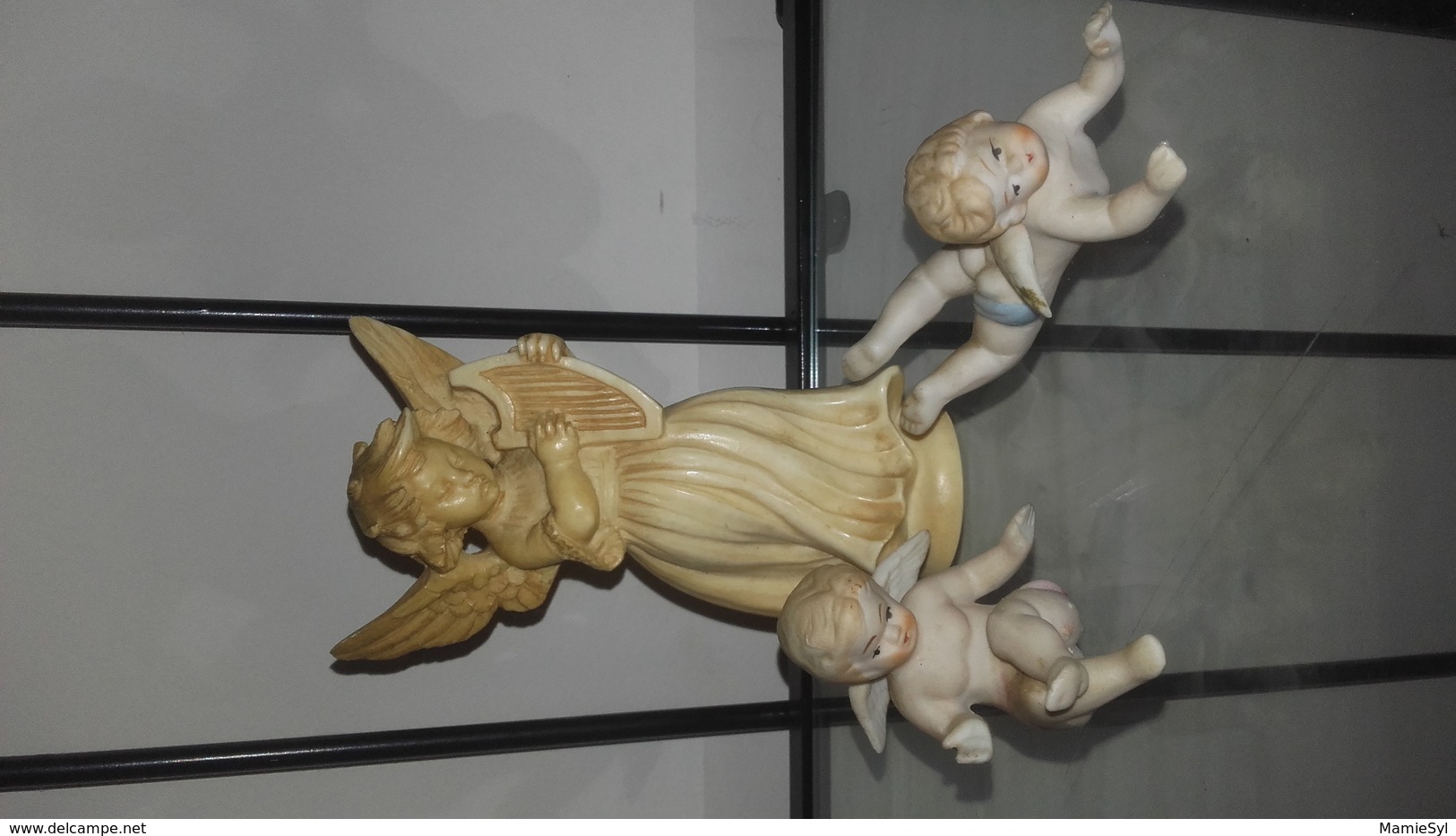 Lot De 3 Anges (sujets En Résine Et Plâtre) - Anges