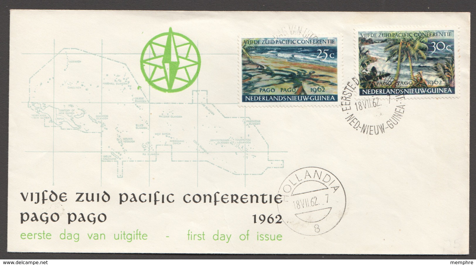 1962  South Paciific Conference Unaddressed FDC - Nueva Guinea Holandesa