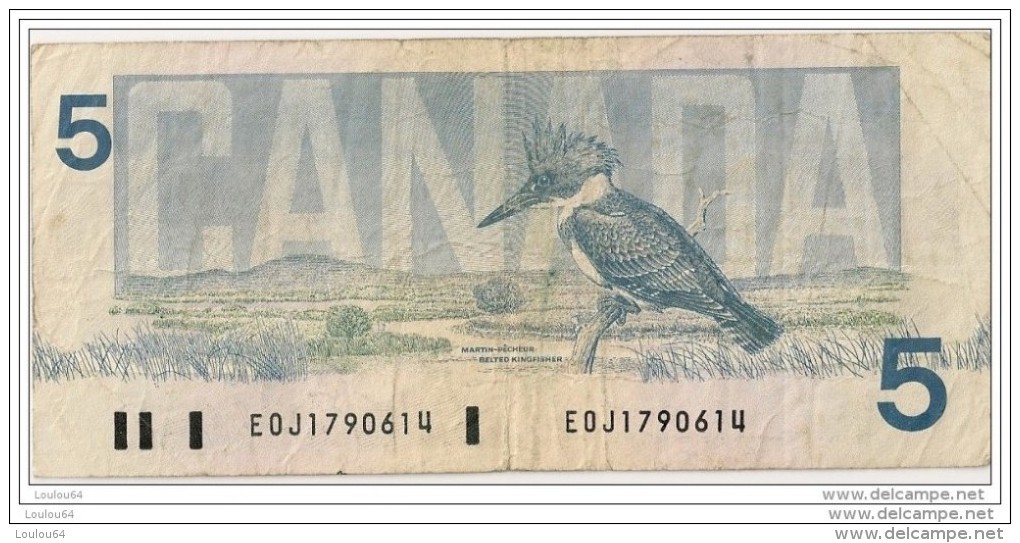 CANADA -5 Dollars 1986 - N° EOJ1790614 - - Canada