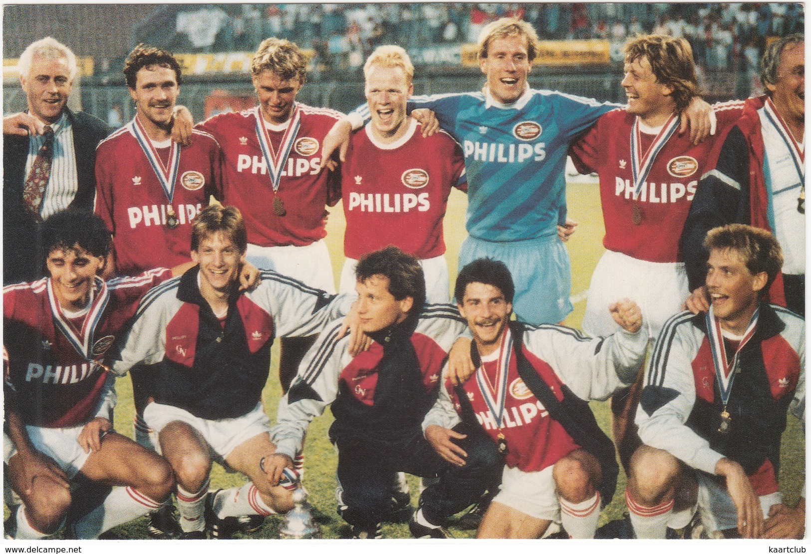 PSV 1988 Europacup I & KNVB Beker Winnaar: Lerby, Valckx, R.Koeman, Vanenburg, Gilhaus, V. Aerle, V. Breukelen, Heintze - Voetbal