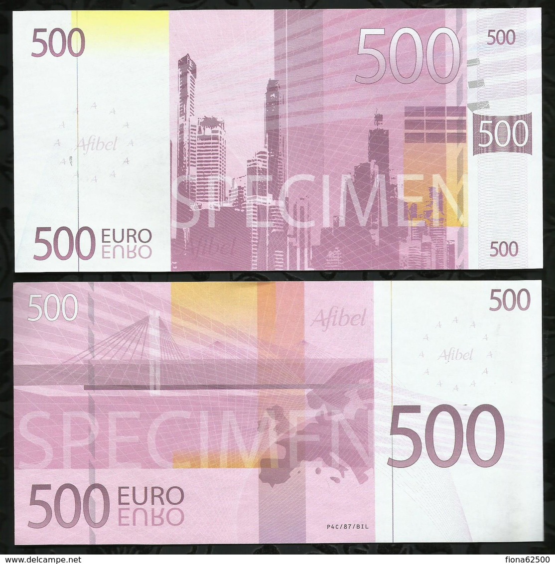 BILLET FICTIF DE 500€ . AFIBEL . - Fiktive & Specimen