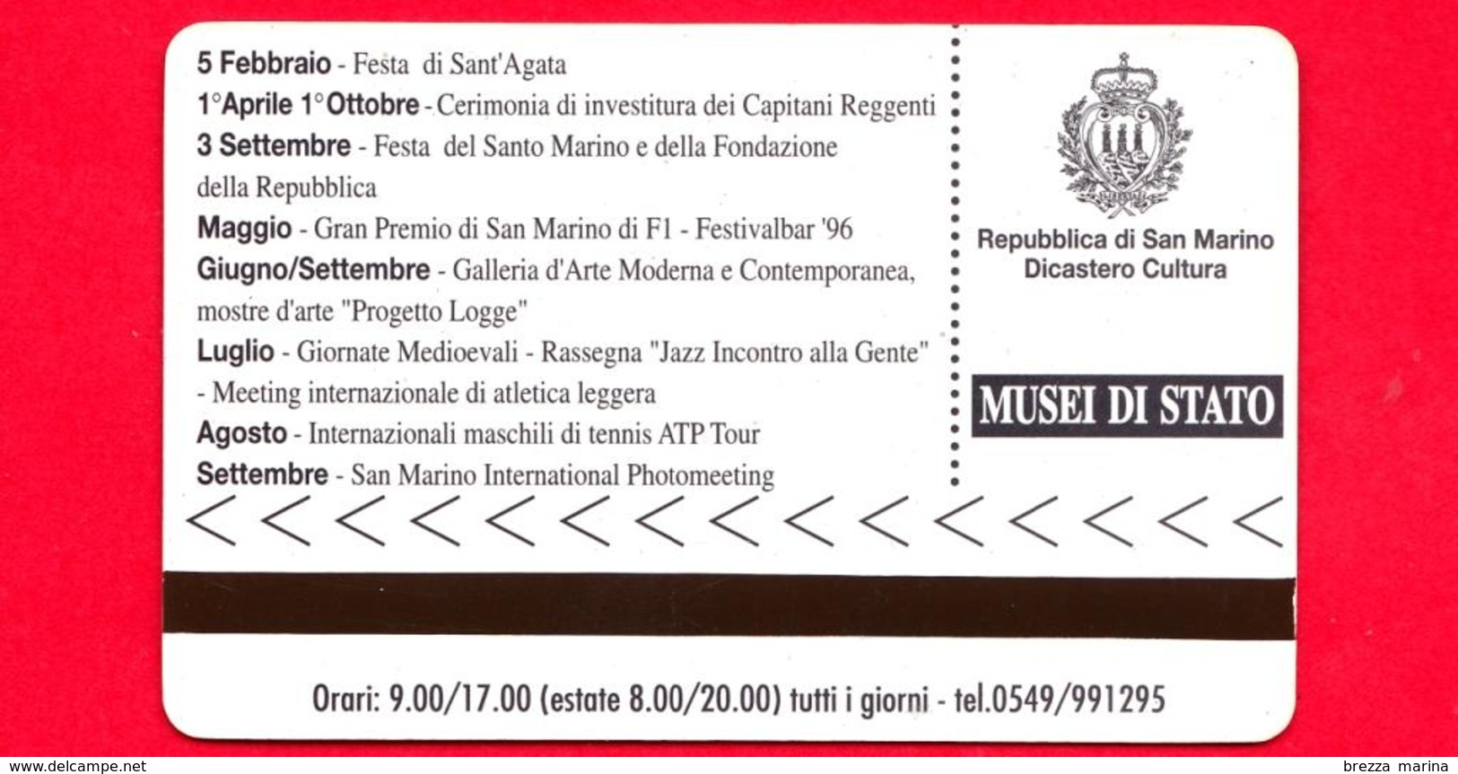 SAN MARINO - Usato - 2006 - Musei Di Stato - Card Di Ingresso - Altri & Non Classificati